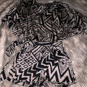 Geometric print romper